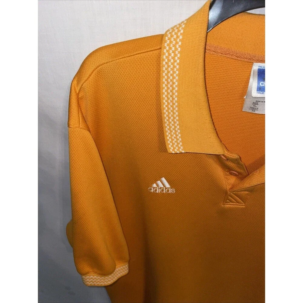 Adidas Men’s Tennessee Polo Shirt Size XL Orange Athleisure Gameday Comfort